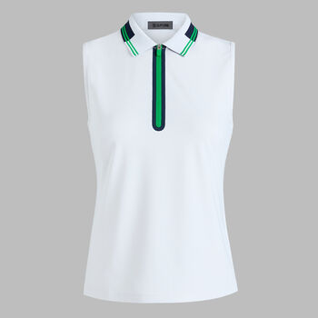 CONTRAST TECH PIQU&Eacute; SLEEVELESS POLO - Alternate Image 1