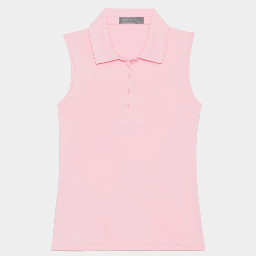 FEATHERWEIGHT SLEEVELESS POLO image number 1