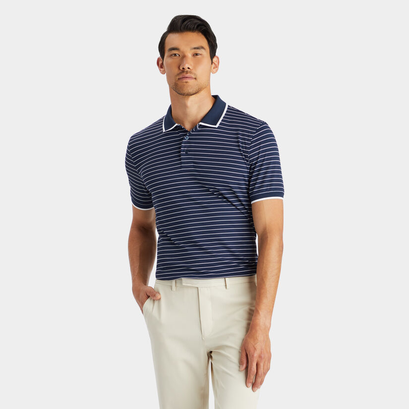 FINE LINE BANDED SLEEVE TECH PIQU&Eacute; POLO image number 3