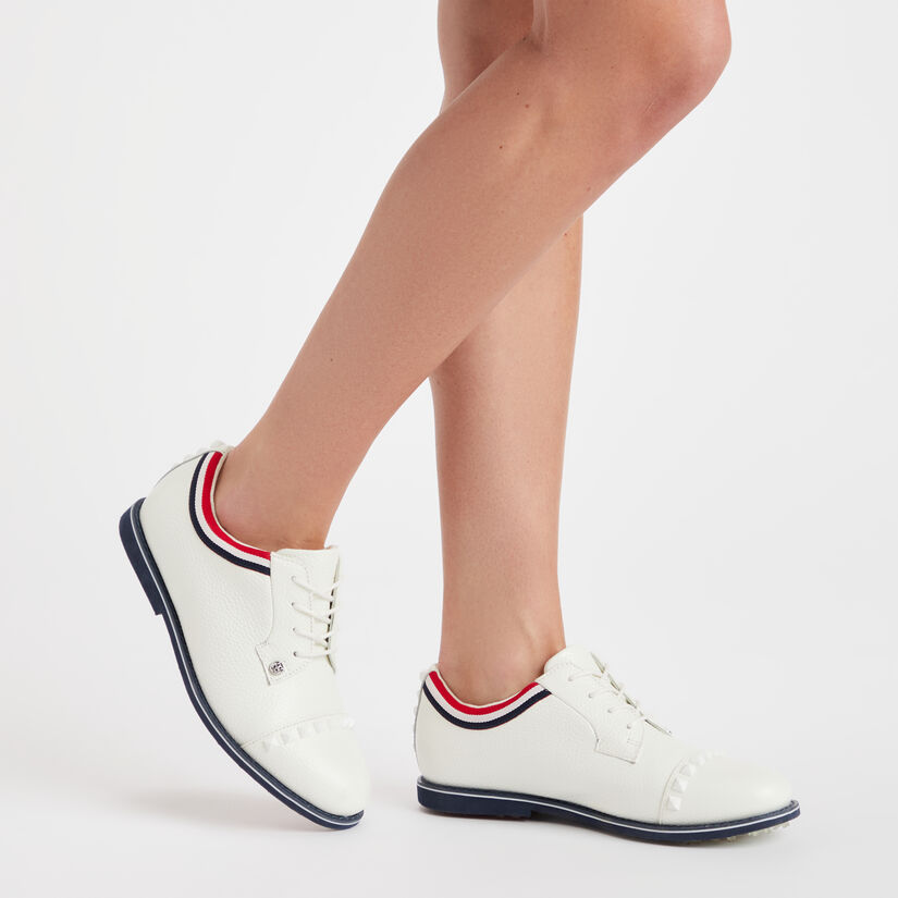 WOMEN'S GROSGRAIN STUD CAP TOE GALLIVANTER GOLF SHOE image number 5