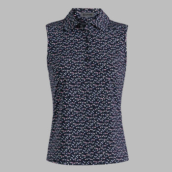 AYE POPPY SILKY TECH NYLON SLEEVELESS POLO