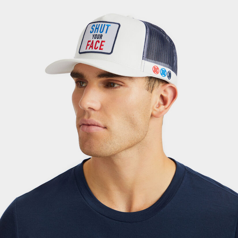 SHUT YOUR FACE COTTON TWILL TRUCKER HAT image number 7