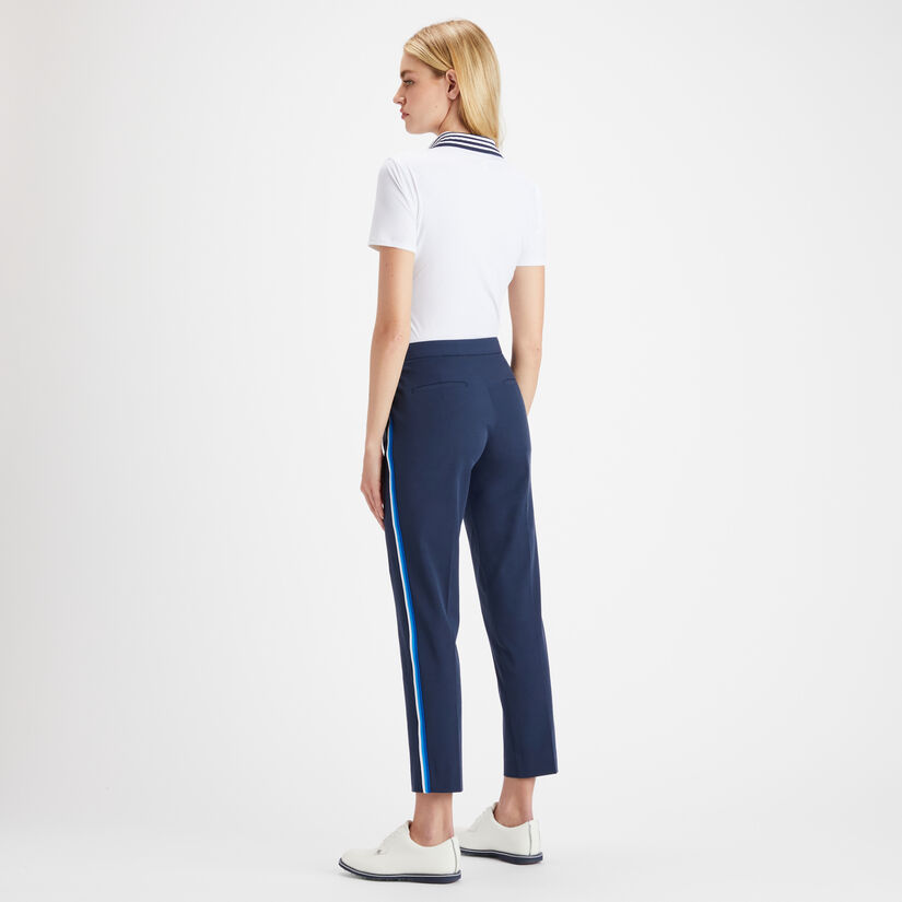 PLEATED COLLAR SILKY TECH NYLON POLO image number 5