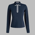 SILKY TECH NYLON LONG SLEEVE ZIP POLO image number 1