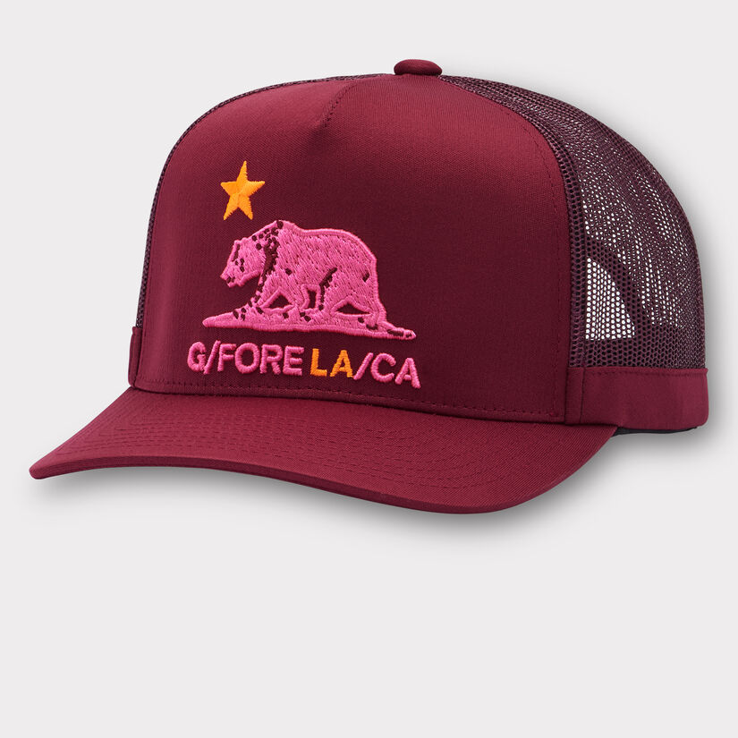 CALIFORNIA INTERLOCK KNIT TALL TRUCKER HAT image number 1