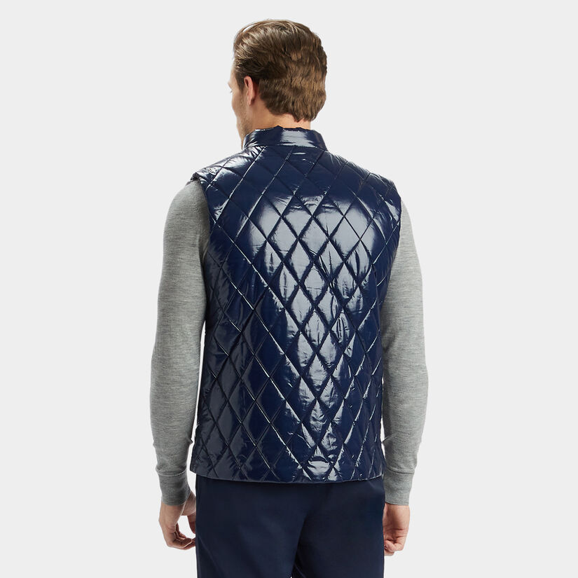 QUILTED POLISHED NYLON MERINO WOOL LINED PUFFER GILET – G/FORE 