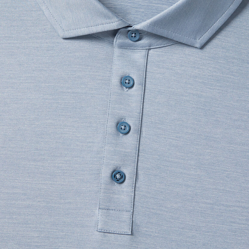 RIB GUSSET MÉLANGE ICE NYLON SPREAD COLLAR POLO |MEN'S POLO SHIRTS | G/FORE
