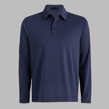 SUPER SOFT BRUSHED COTTON LONG SLEEVE POLO