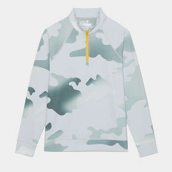 GRADIENT CAMO TECH INTERLOCK QUARTER ZIP MID LAYER