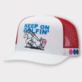 KEEP ON GOLFIN' COTTON TWILL TRUCKER HAT image number 1