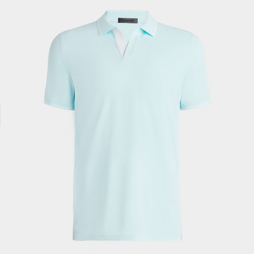 JOHNNY COLLAR TECH PIQU&Eacute; BANDED SLEEVE POLO image number 1