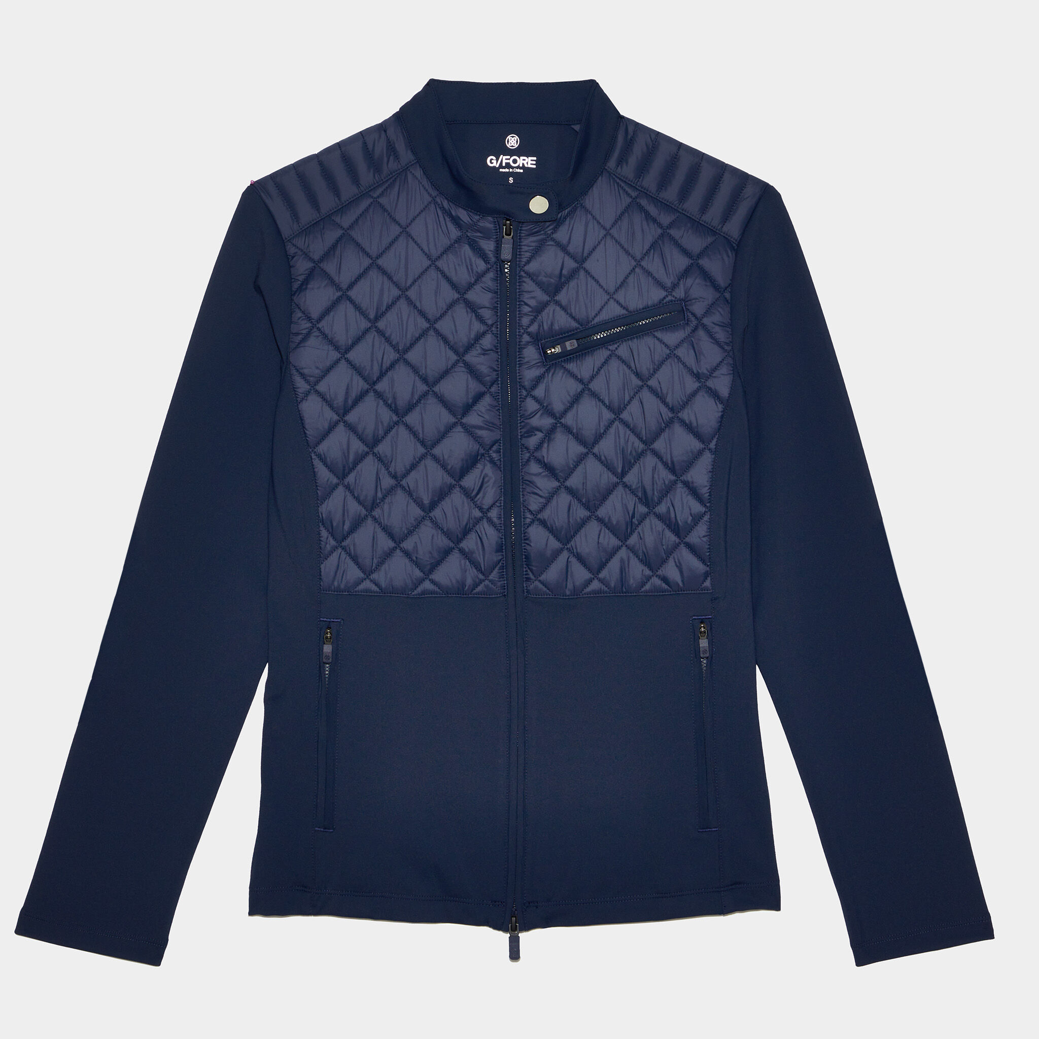 Slim fit quilted jacket top