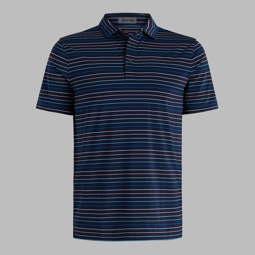 MULTI STRIPE TECH JERSEY POLO image number 1