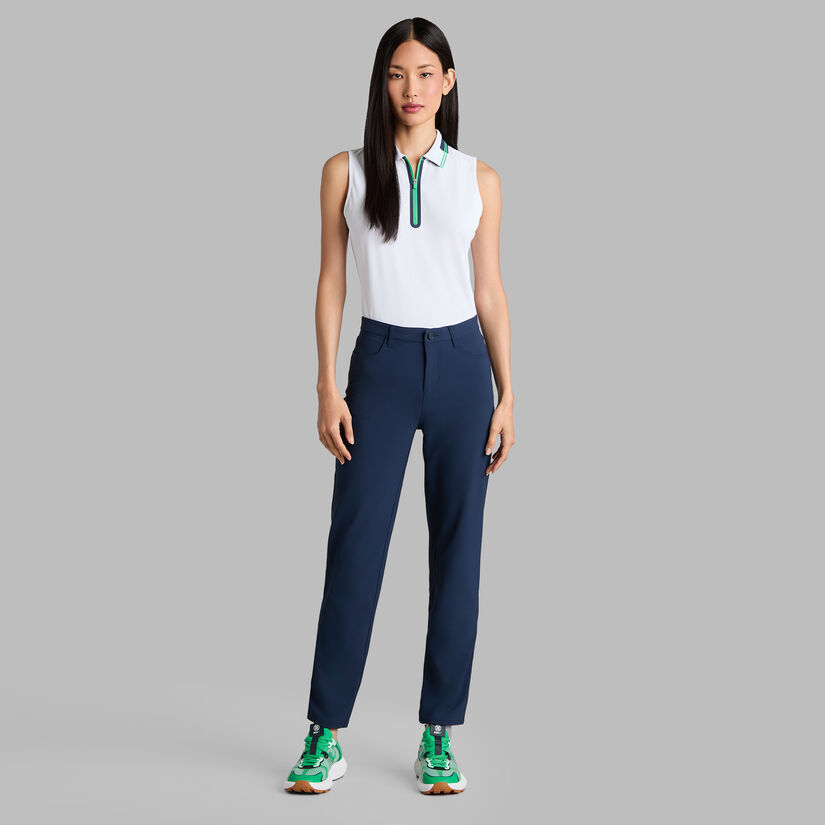 CONTRAST TECH PIQU&Eacute; SLEEVELESS POLO image number 3