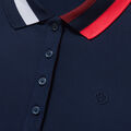 CONTRAST COLLAR LIGHTWEIGHT TECH PIQUÉ POLO DRESS image number 6