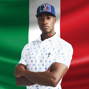 LIMITED EDITION RYDER CUP ROME 23 RGB TECH JERSEY MODERN SPREAD COLLAR POLO