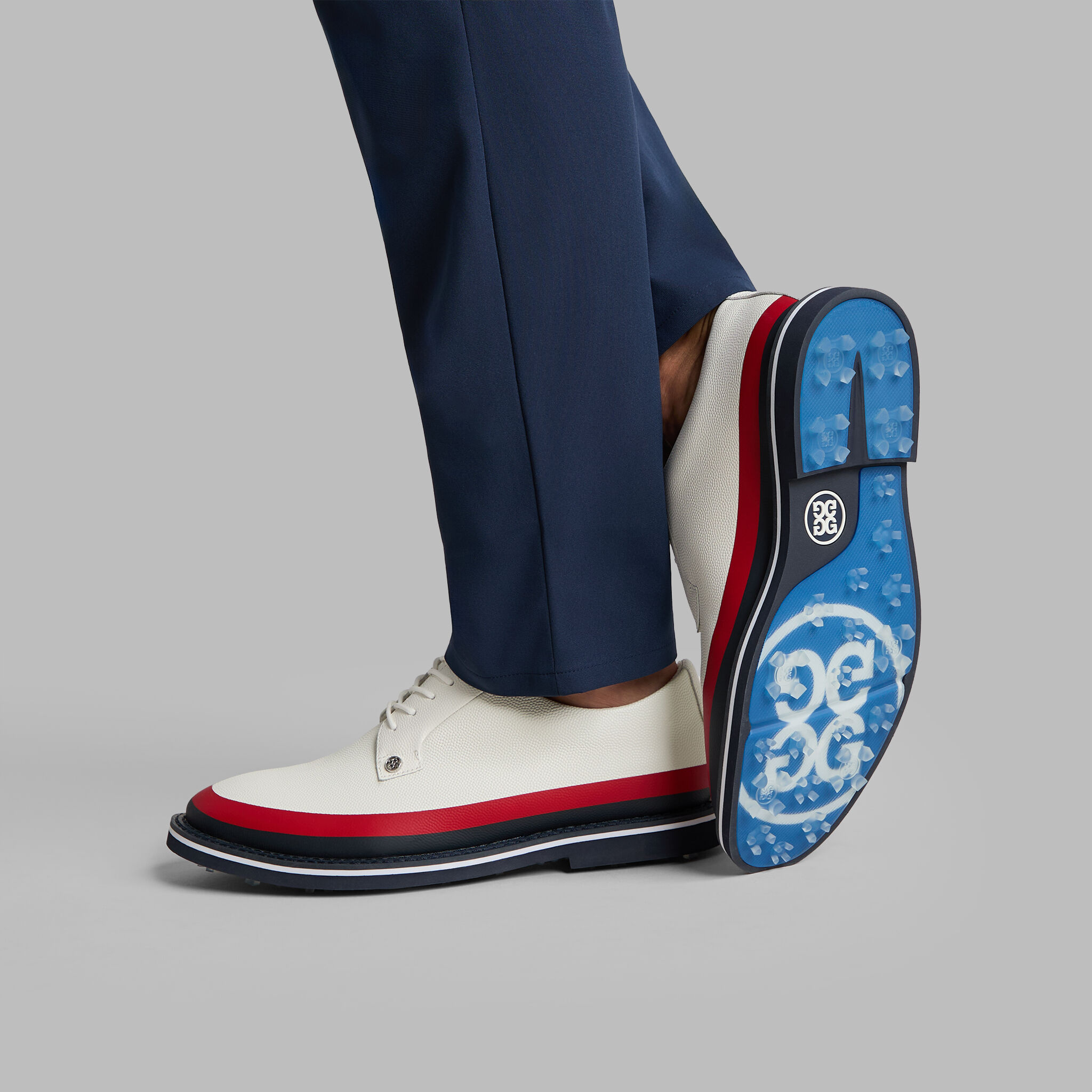 MEN'S GALLIVANTER TUXEDO STRIPE LEATHER GOLF SHOE | MEN'S GOLF