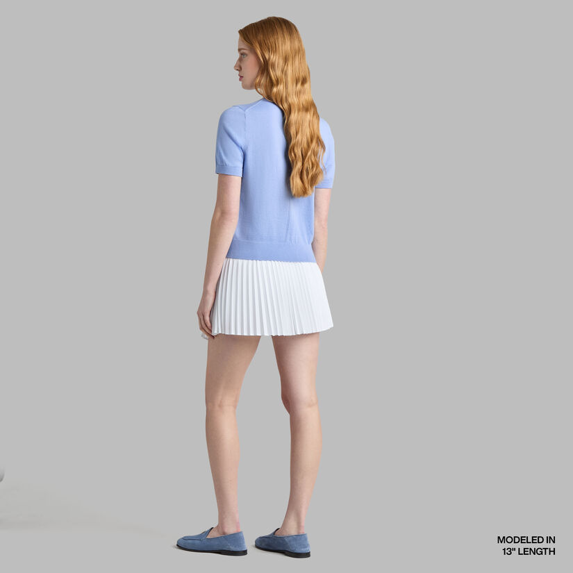 MICROPLEAT STRETCH WOVEN HIGHWAISTED SKORT image number 4