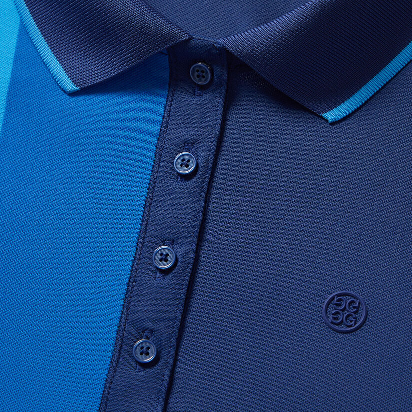 LIGHTWEIGHT COLOUR BLOCK PIQUÉ POLO image number 6