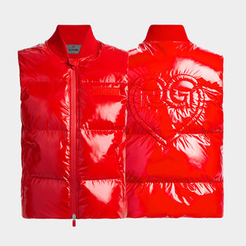 LIMITED EDITION HEART G'S COATED NYLON QUILTED PUFFER GILET
