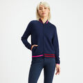 FORE JACQUARD WOOL FULL ZIP BOMBER JUMPER image number 3