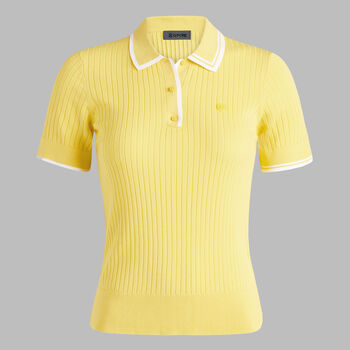RIBBED KNIT JUMPER POLO