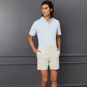 FEEDER STRIPE MODERN SPREAD COLLAR TECH PIQUÉ POLO