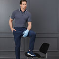 PERFORATED STRIPE POLO image number 2