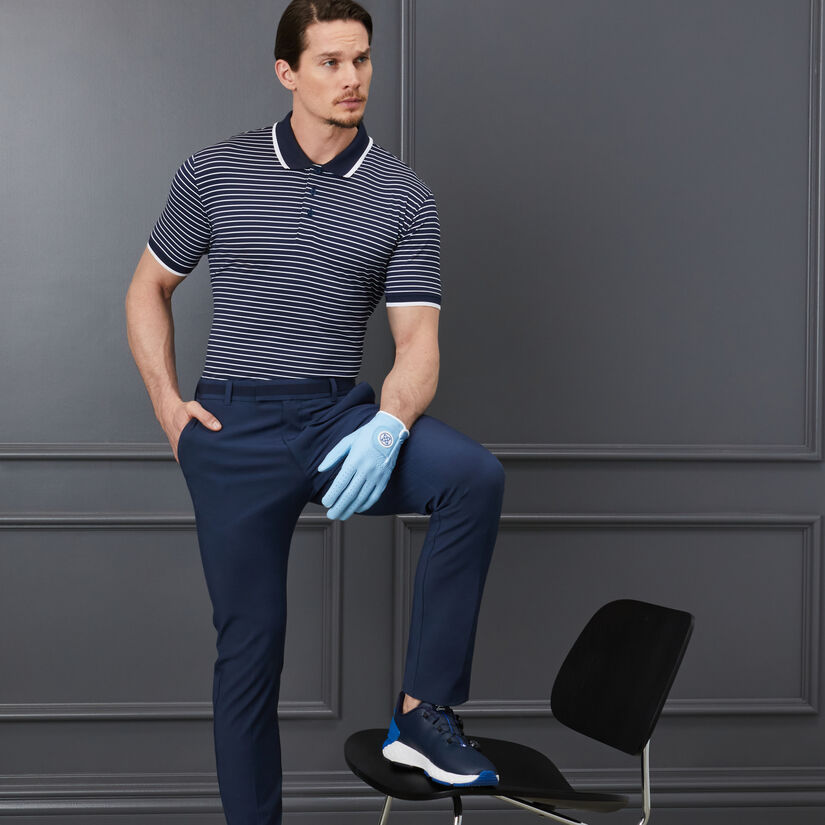 PERFORATED STRIPE POLO image number 2