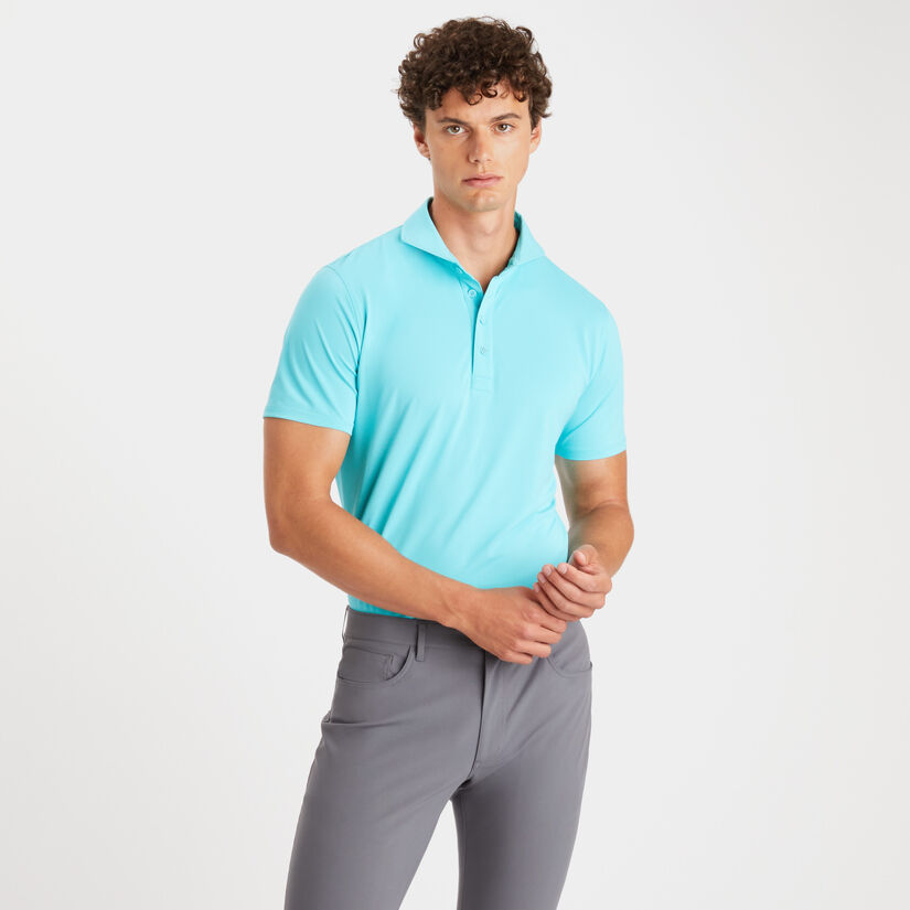 ESSENTIAL MODERN SPREAD COLLAR TECH PIQU&Eacute; TAILORED FIT POLO image number 3