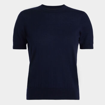 MERINO WOOL EASY CARE SHORT SLEEVE JUMPER