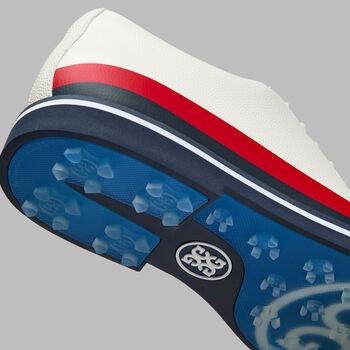 MEN'S GALLIVANTER TUXEDO STRIPE LEATHER GOLF SHOE