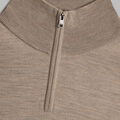 MERINO WOOL COTTON PLAITED 1/4 ZIP JUMPER image number 5