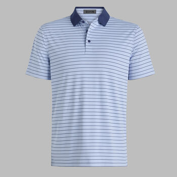HERRINGBONE STRIPE TECH JERSEY POLO - Alternate Image 1