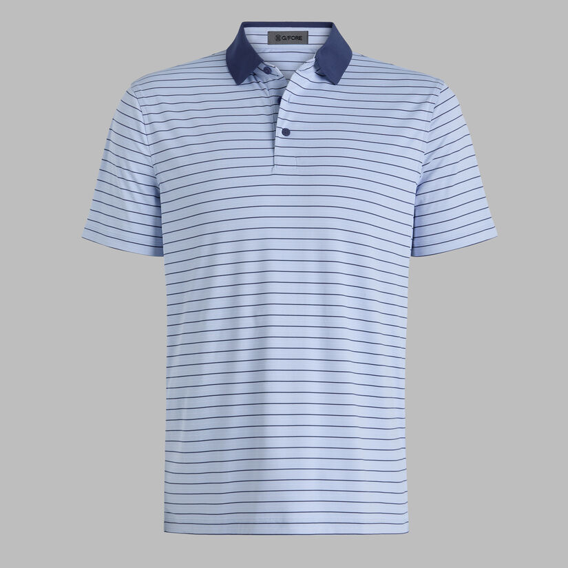 HERRINGBONE STRIPE TECH JERSEY POLO image number 1