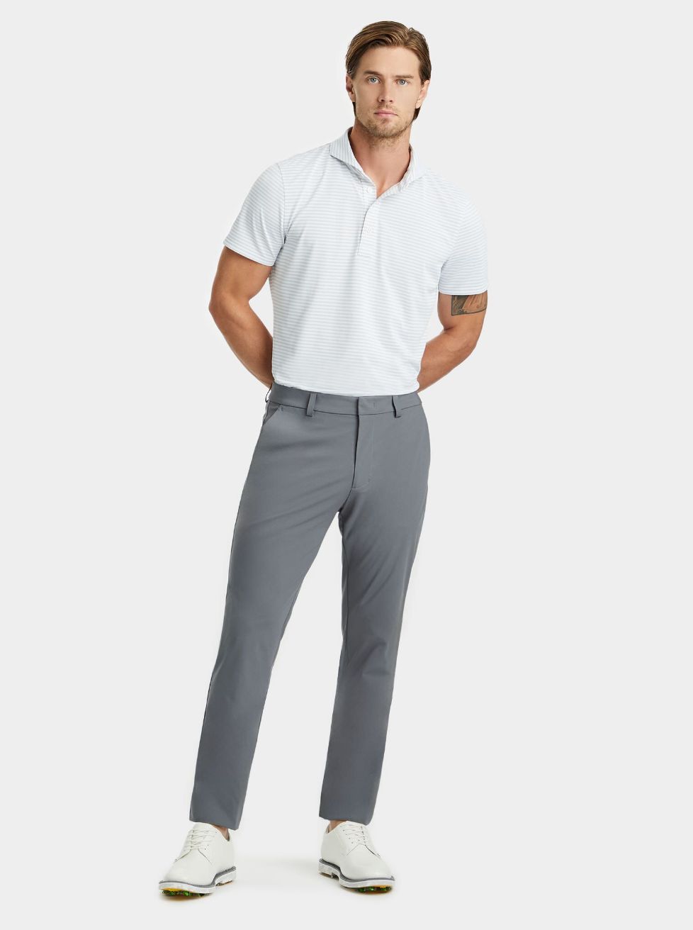 Learn more about Tech Tour 4-Way Stretch<br> Straight Leg Trouser
