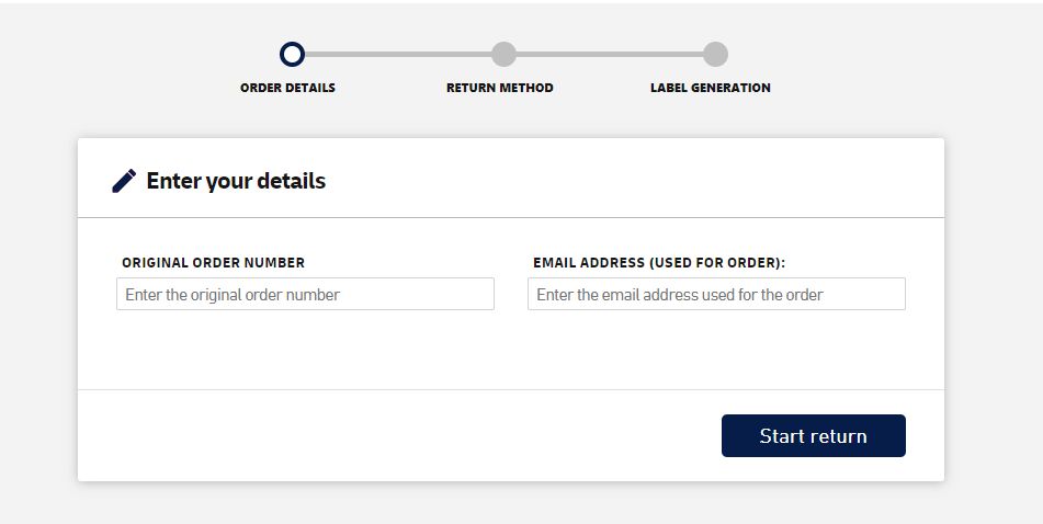 An image of the Returns Form with the above instructions (3.1–3.2) overlaid.