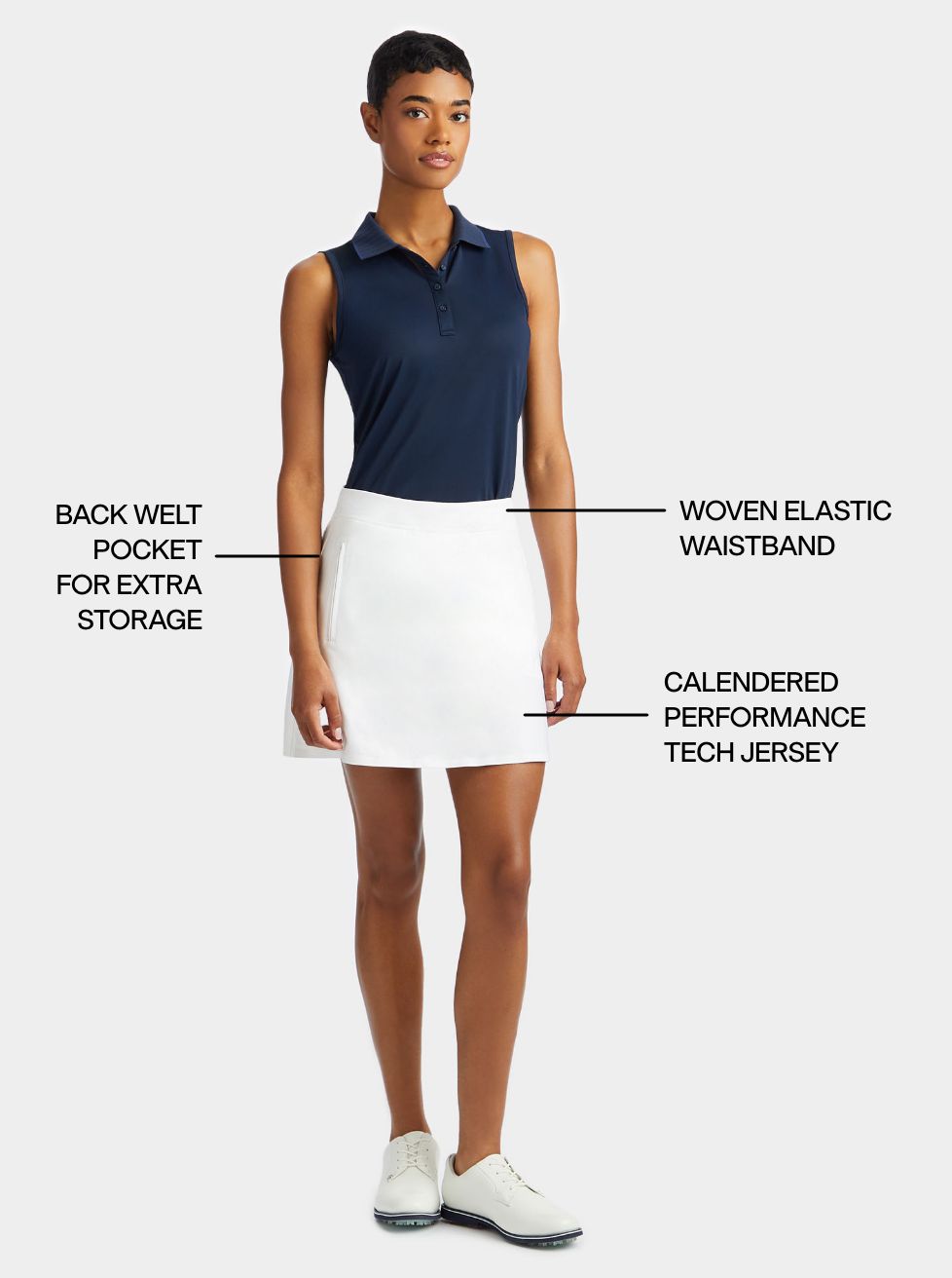 Learn more about the 4-Way Stretch Effortless&nbsp;Skort