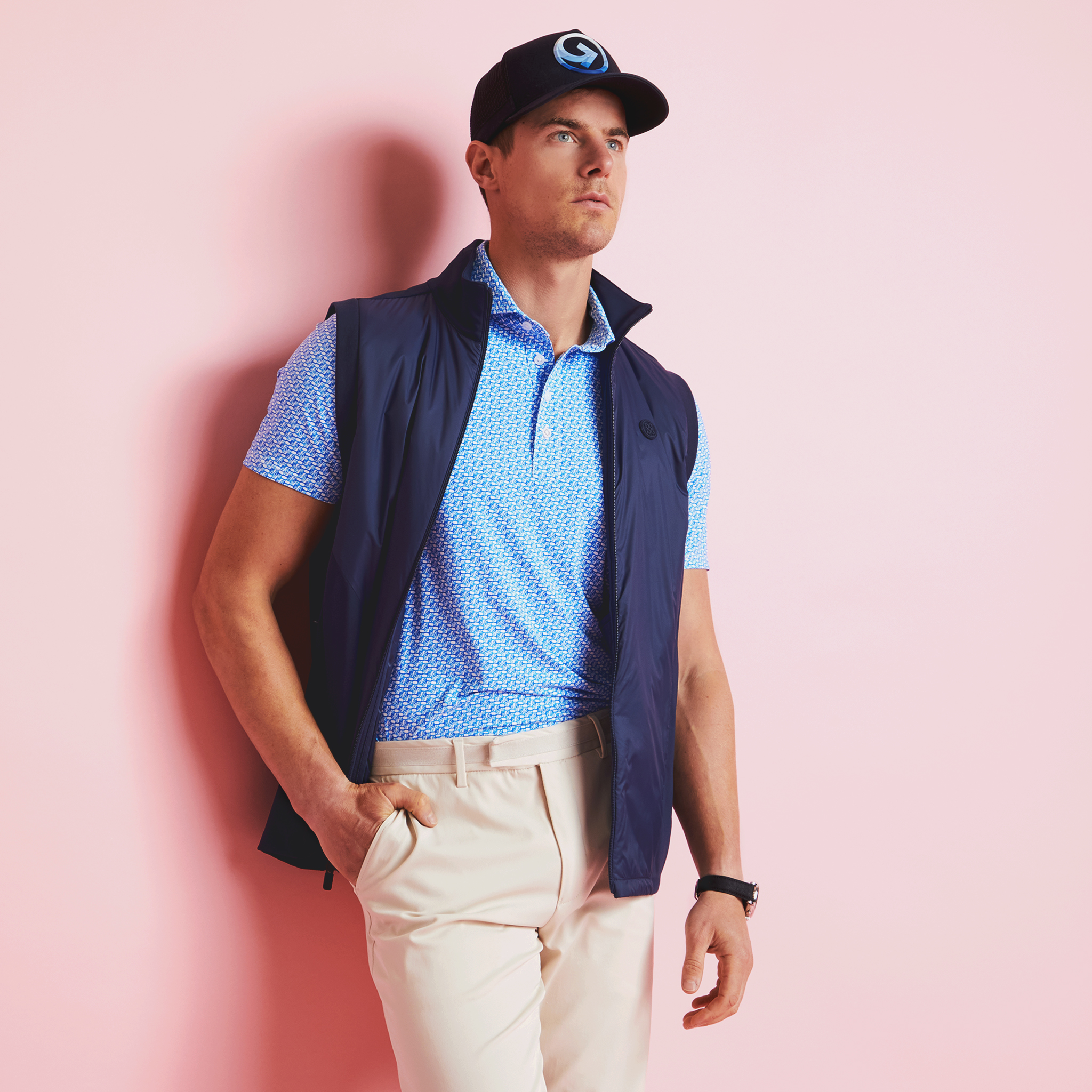 G LINK ICE NYLON MODERN SPREAD COLLAR POLO – G/FORE