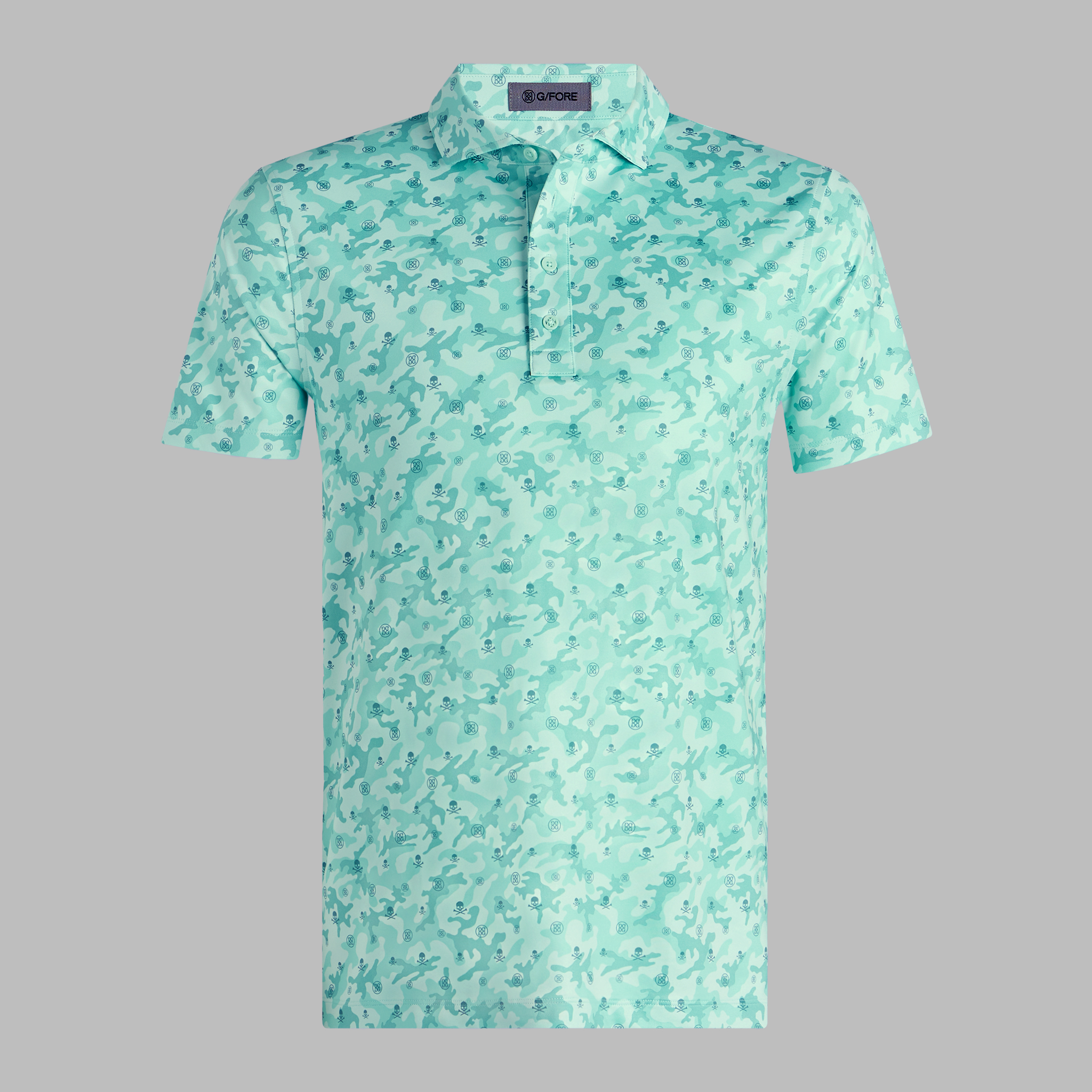 MAPPED ICON CAMO TECH JERSEY MODERN SPREAD COLLAR POLO | MEN'S